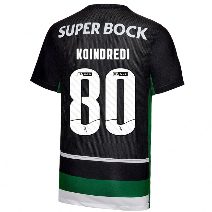 Danxen Mænd Koba Koindredi #80 Sort Hvid Grøn Hjemmebane Spillertrøjer 2024/25 Trøje T-Shirt