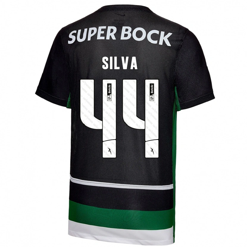 Danxen Mænd Pedro Silva #44 Sort Hvid Grøn Hjemmebane Spillertrøjer 2024/25 Trøje T-Shirt