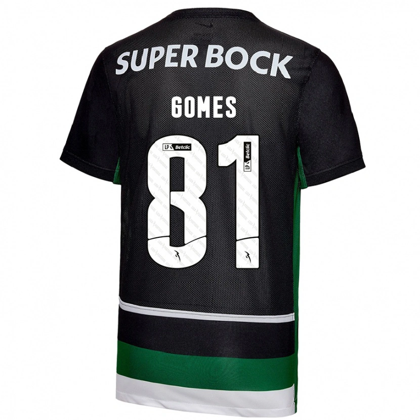 Danxen Mænd Salvador Gomes #81 Sort Hvid Grøn Hjemmebane Spillertrøjer 2024/25 Trøje T-Shirt