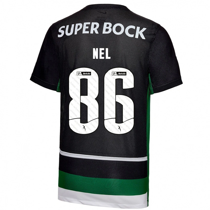 Danxen Mænd Rafael Nel #86 Sort Hvid Grøn Hjemmebane Spillertrøjer 2024/25 Trøje T-Shirt