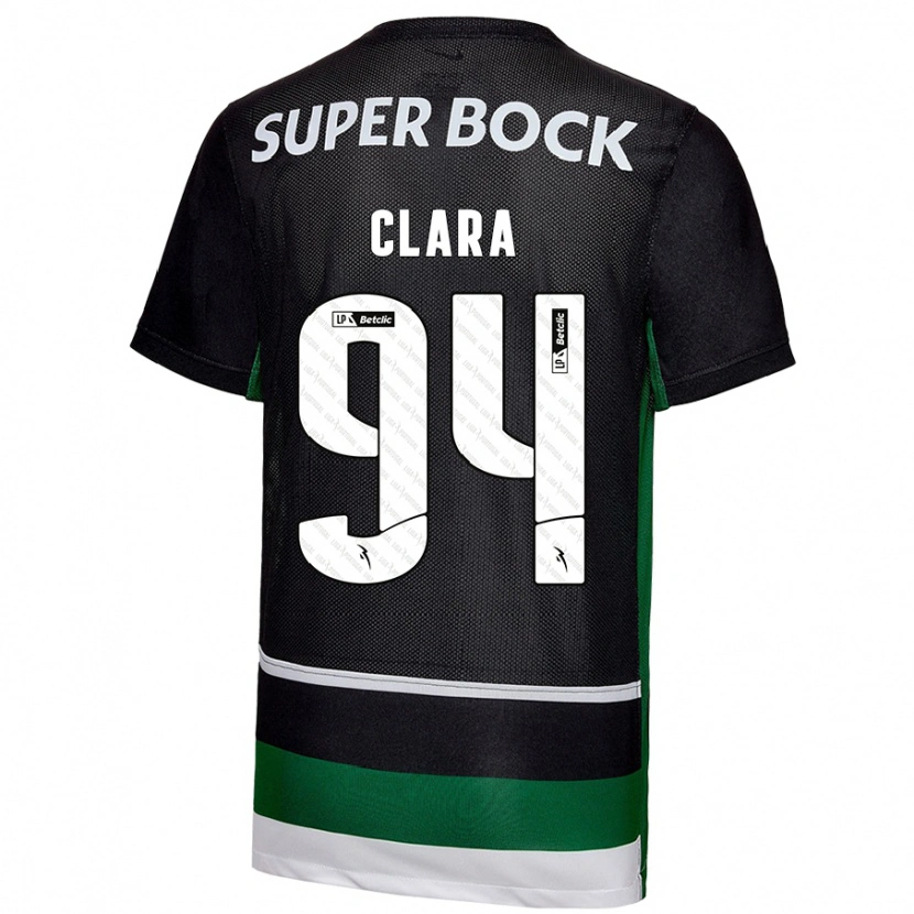 Danxen Mænd Diogo Clara #94 Sort Hvid Grøn Hjemmebane Spillertrøjer 2024/25 Trøje T-Shirt