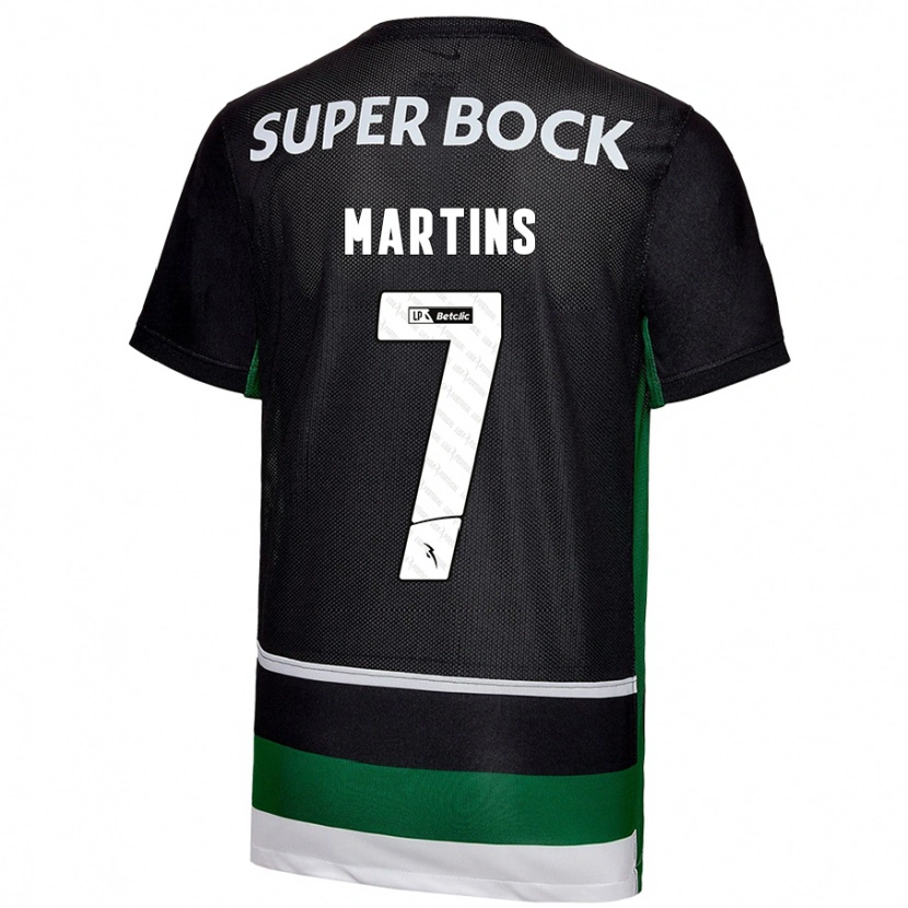 Danxen Mænd Joana Martins #7 Sort Hvid Grøn Hjemmebane Spillertrøjer 2024/25 Trøje T-Shirt