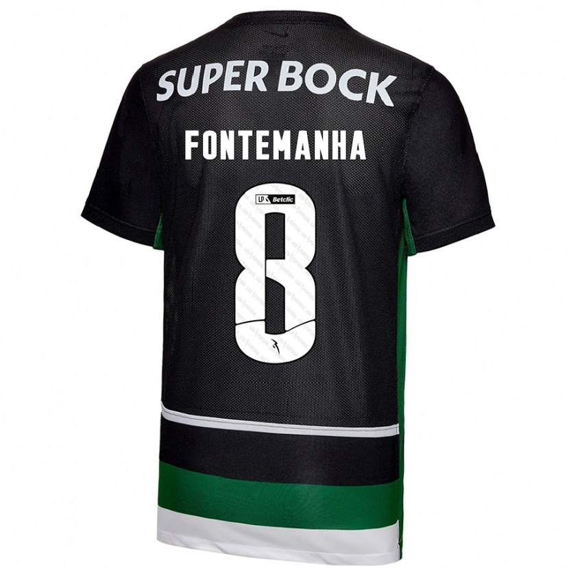 Danxen Mænd Rita Fontemanha #8 Sort Hvid Grøn Hjemmebane Spillertrøjer 2024/25 Trøje T-Shirt