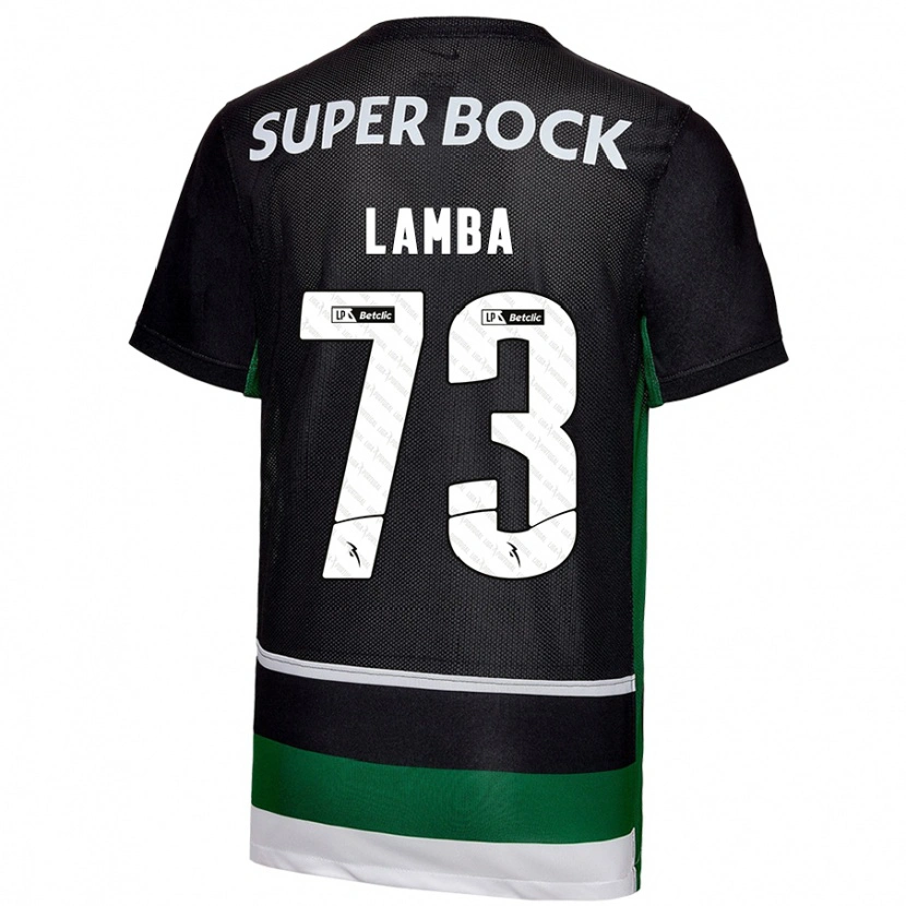 Danxen Mænd Chico Lamba #73 Sort Hvid Grøn Hjemmebane Spillertrøjer 2024/25 Trøje T-Shirt