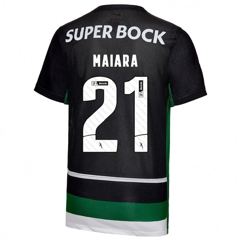 Danxen Mænd Maiara Carolina Niehues #21 Sort Hvid Grøn Hjemmebane Spillertrøjer 2024/25 Trøje T-Shirt