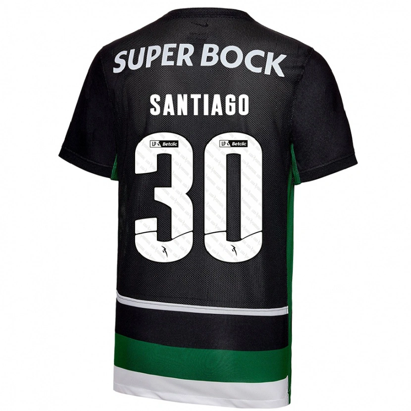 Danxen Mænd Carolina Santiago #30 Sort Hvid Grøn Hjemmebane Spillertrøjer 2024/25 Trøje T-Shirt
