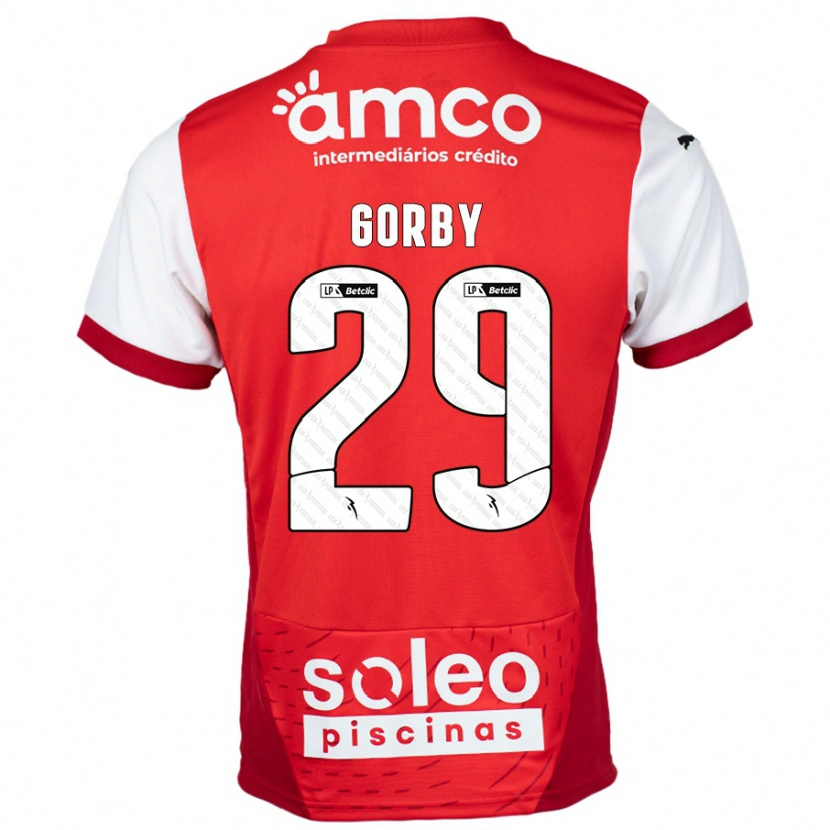 Danxen Mænd Gorby #29 Rød Hvid Hjemmebane Spillertrøjer 2024/25 Trøje T-Shirt