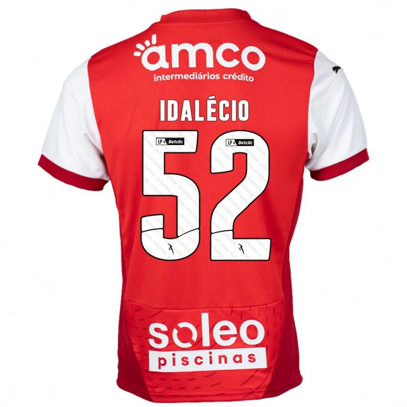 Danxen Mænd Idalécio #52 Rød Hvid Hjemmebane Spillertrøjer 2024/25 Trøje T-Shirt