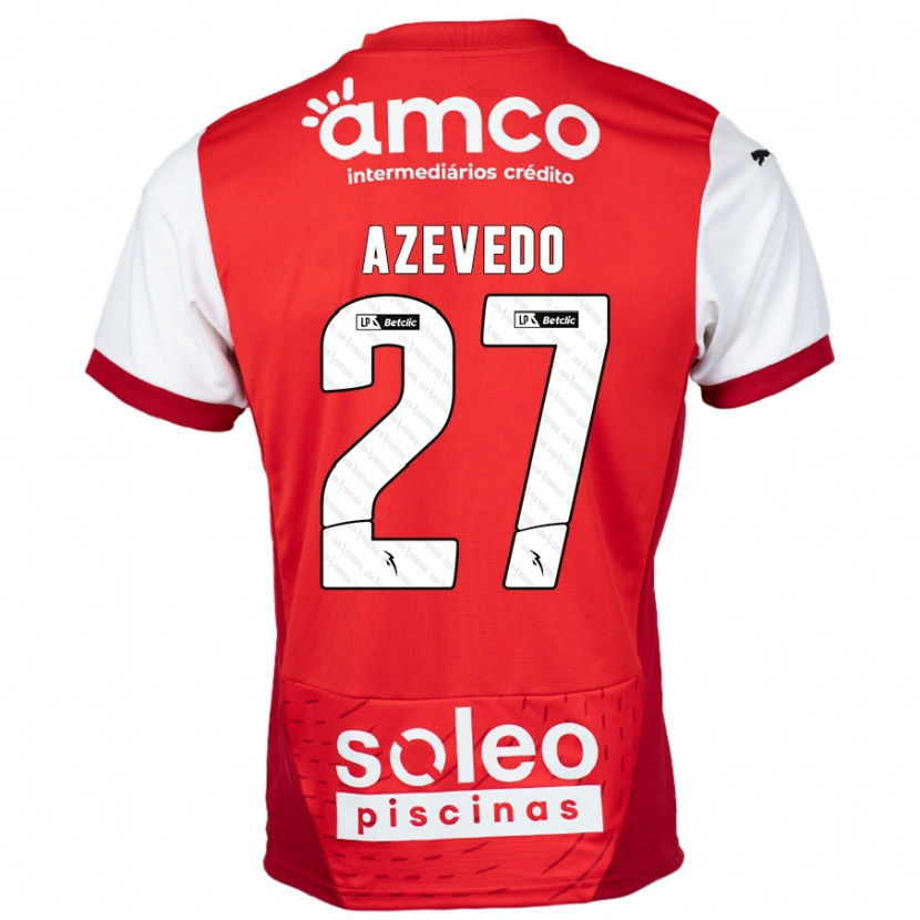 Danxen Mænd Mariana Azevedo #27 Rød Hvid Hjemmebane Spillertrøjer 2024/25 Trøje T-Shirt