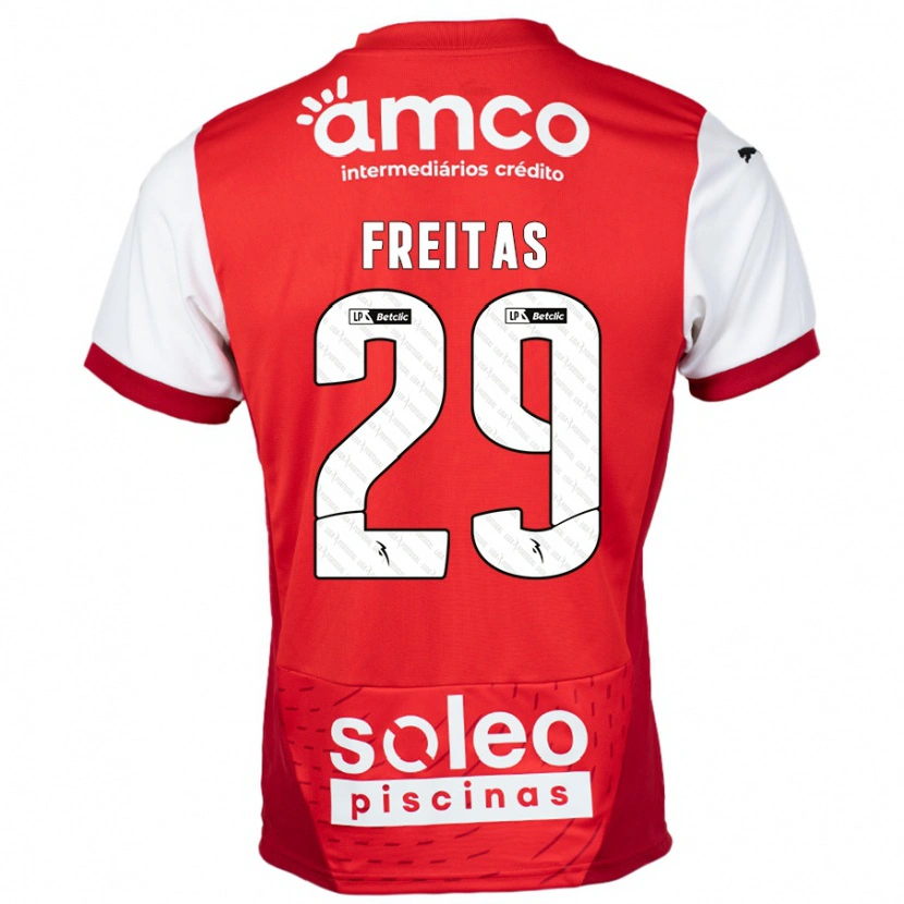 Danxen Mænd Mylena Freitas #29 Rød Hvid Hjemmebane Spillertrøjer 2024/25 Trøje T-Shirt