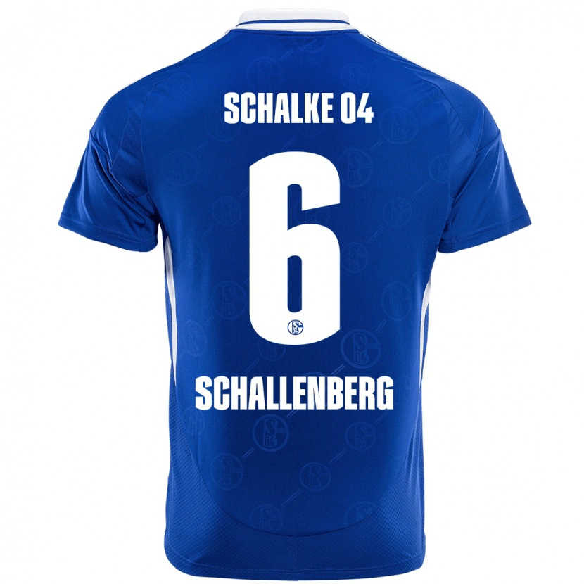Danxen Mænd Ron Schallenberg #6 Kongeblå Hjemmebane Spillertrøjer 2024/25 Trøje T-Shirt