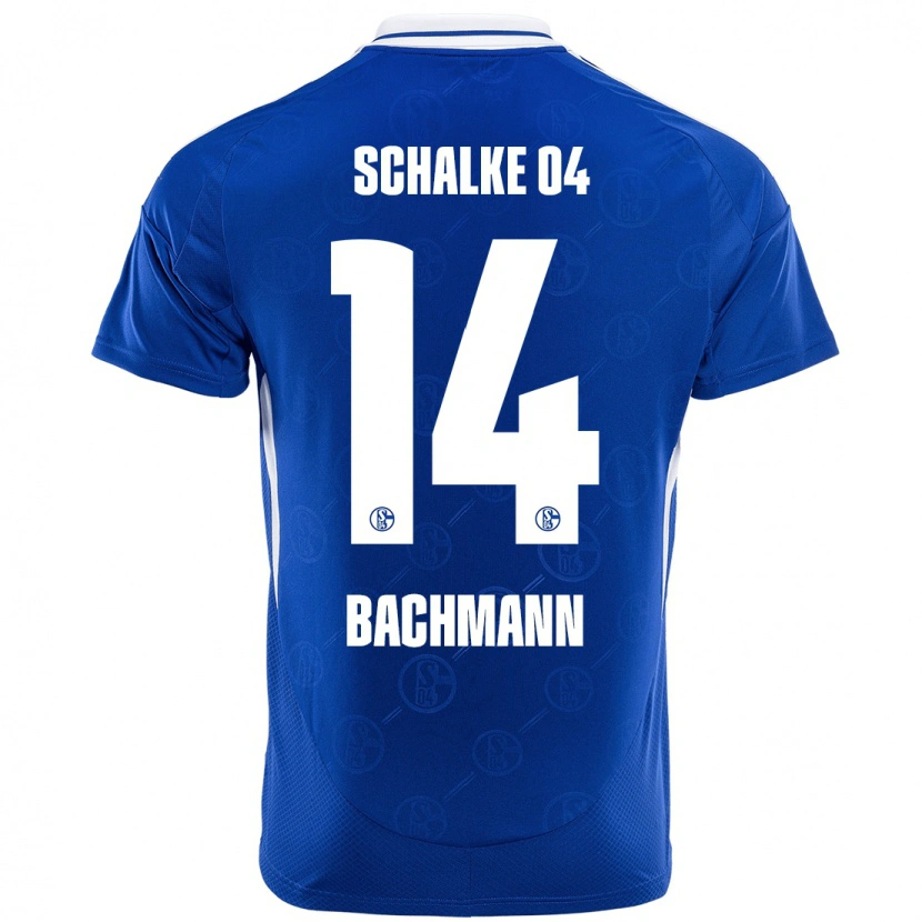 Danxen Mænd Janik Bachmann #14 Kongeblå Hjemmebane Spillertrøjer 2024/25 Trøje T-Shirt