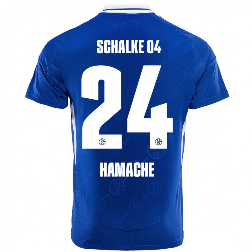 Danxen Mænd Ilyes Hamache #24 Kongeblå Hjemmebane Spillertrøjer 2024/25 Trøje T-Shirt