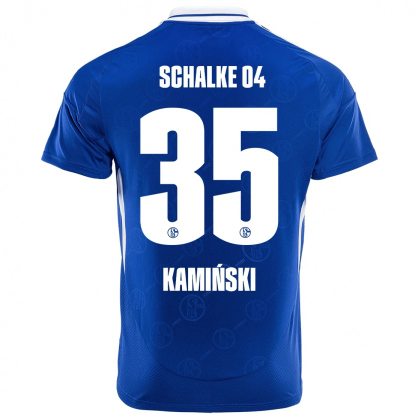 Danxen Mænd Marcin Kaminski #35 Kongeblå Hjemmebane Spillertrøjer 2024/25 Trøje T-Shirt