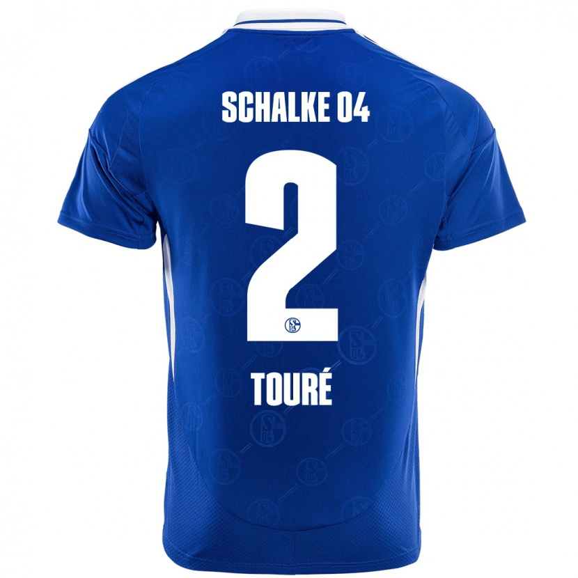 Danxen Mænd Tidiane Touré #2 Kongeblå Hjemmebane Spillertrøjer 2024/25 Trøje T-Shirt