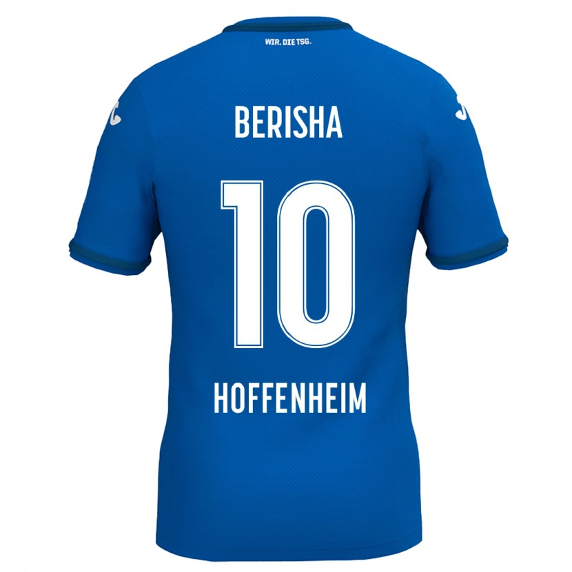 Danxen Mænd Mergim Berisha #10 Kongeblå Hjemmebane Spillertrøjer 2024/25 Trøje T-Shirt