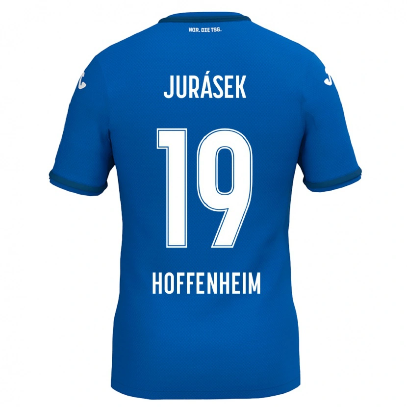 Danxen Mænd David Jurásek #19 Kongeblå Hjemmebane Spillertrøjer 2024/25 Trøje T-Shirt