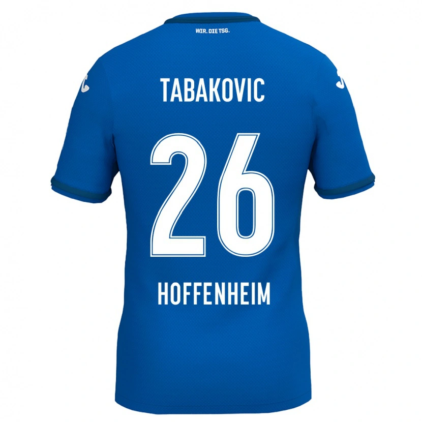 Danxen Mænd Haris Tabakovic #26 Kongeblå Hjemmebane Spillertrøjer 2024/25 Trøje T-Shirt