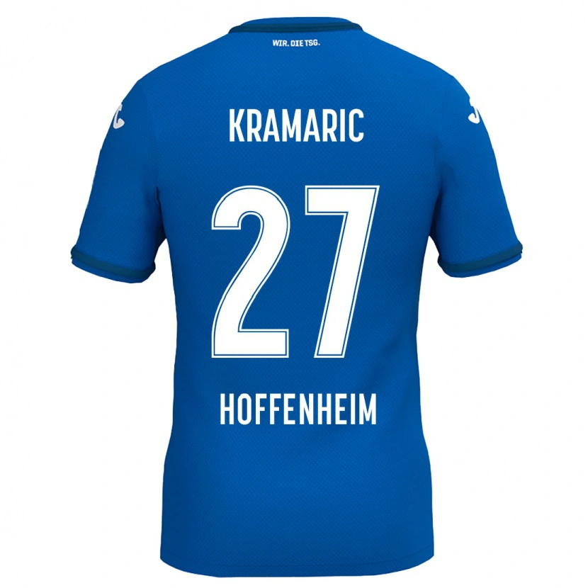 Danxen Mænd Andrej Kramaric #27 Kongeblå Hjemmebane Spillertrøjer 2024/25 Trøje T-Shirt