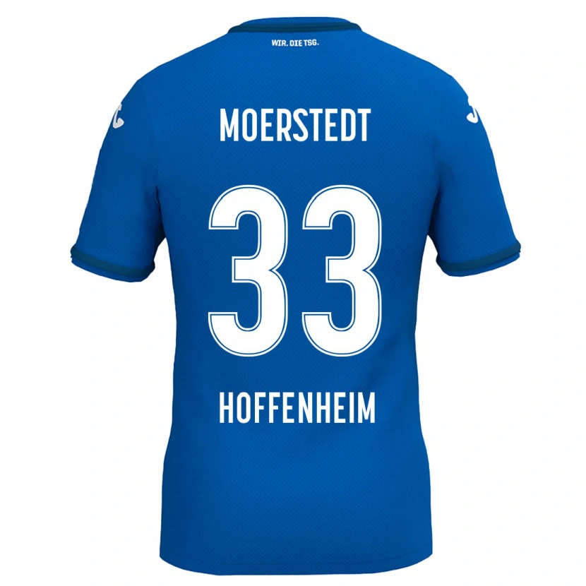 Danxen Mænd Max Moerstedt #33 Kongeblå Hjemmebane Spillertrøjer 2024/25 Trøje T-Shirt