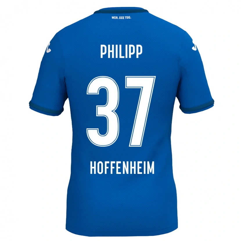 Danxen Mænd Luca Philipp #37 Kongeblå Hjemmebane Spillertrøjer 2024/25 Trøje T-Shirt