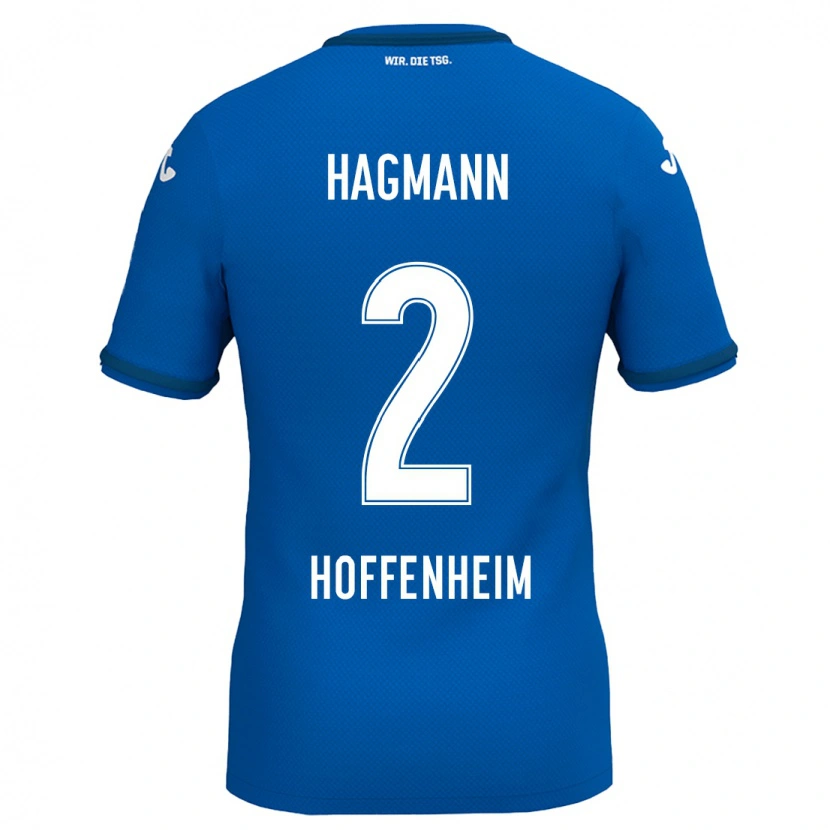 Danxen Mænd Felix Hagmann #2 Kongeblå Hjemmebane Spillertrøjer 2024/25 Trøje T-Shirt