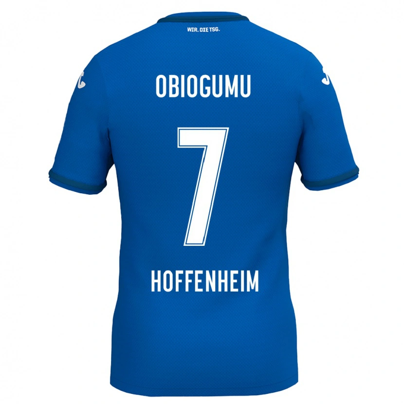 Danxen Mænd Uche Obiogumu #7 Kongeblå Hjemmebane Spillertrøjer 2024/25 Trøje T-Shirt
