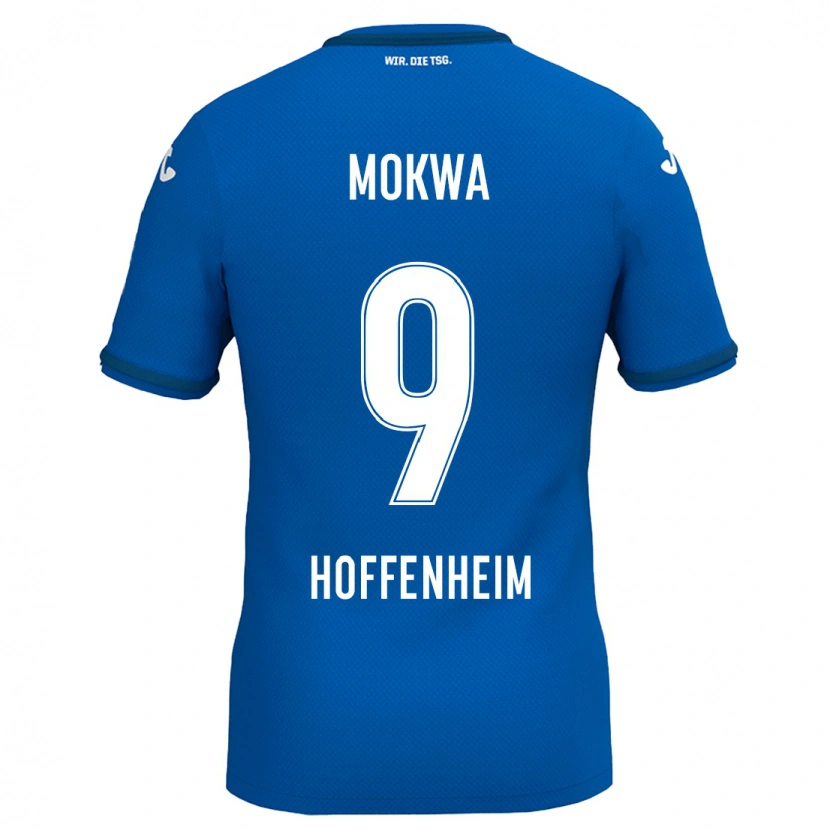 Danxen Mænd David Mokwa #9 Kongeblå Hjemmebane Spillertrøjer 2024/25 Trøje T-Shirt