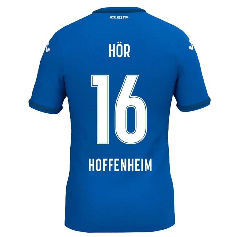 Danxen Mænd Yannis Hör #16 Kongeblå Hjemmebane Spillertrøjer 2024/25 Trøje T-Shirt