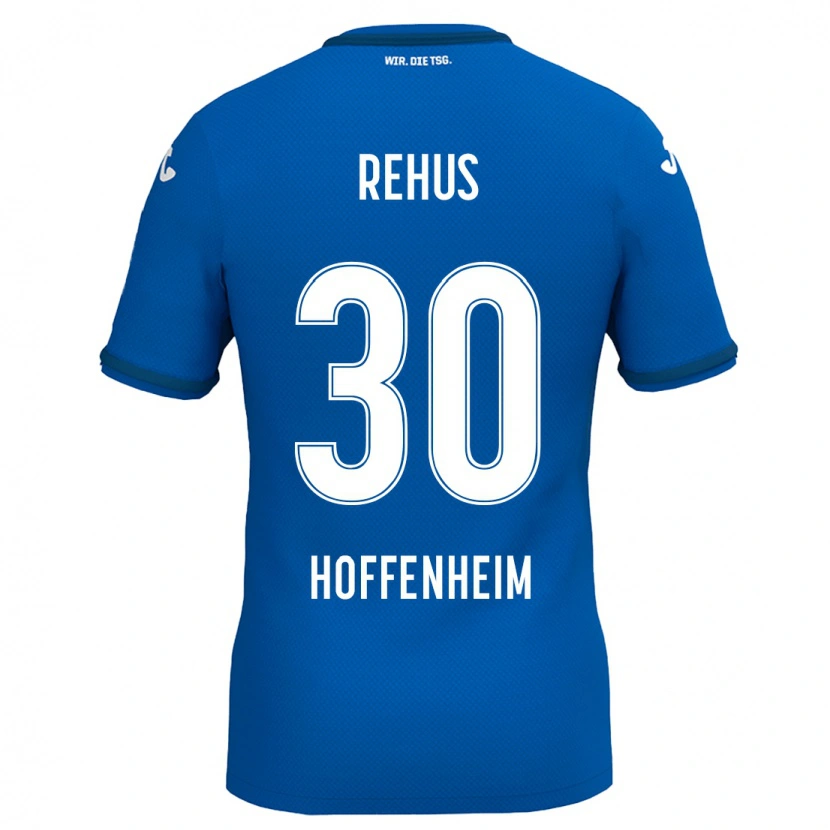 Danxen Mænd Milan Rehus #30 Kongeblå Hjemmebane Spillertrøjer 2024/25 Trøje T-Shirt