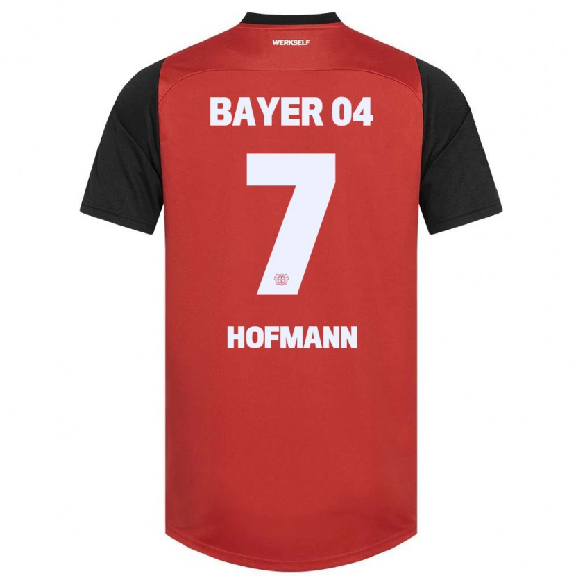Danxen Mænd Jonas Hofmann #7 Rød Sort Hjemmebane Spillertrøjer 2024/25 Trøje T-Shirt