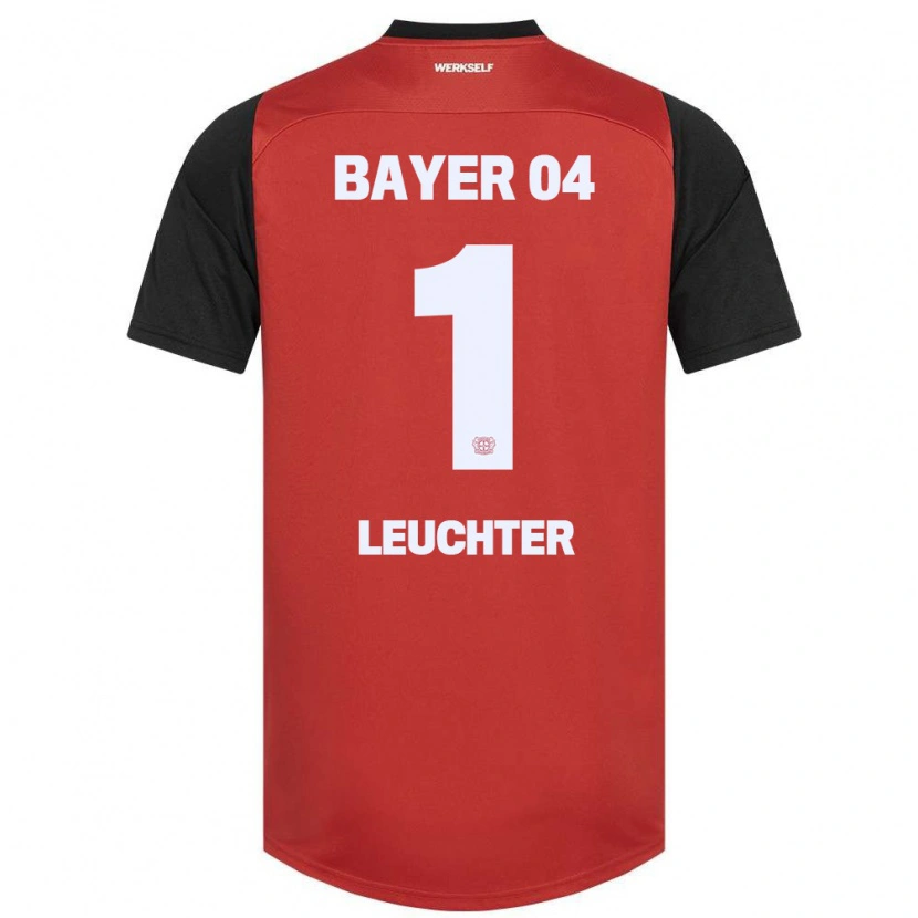 Danxen Mænd Julian Leuchter #1 Rød Sort Hjemmebane Spillertrøjer 2024/25 Trøje T-Shirt