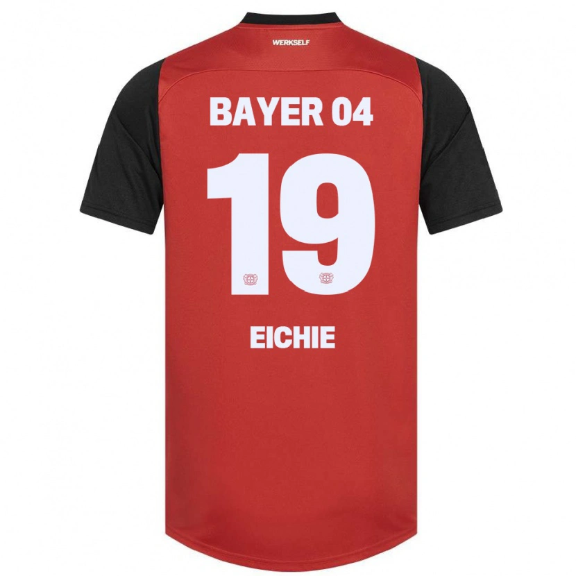 Danxen Mænd Isaiah Eichie #19 Rød Sort Hjemmebane Spillertrøjer 2024/25 Trøje T-Shirt