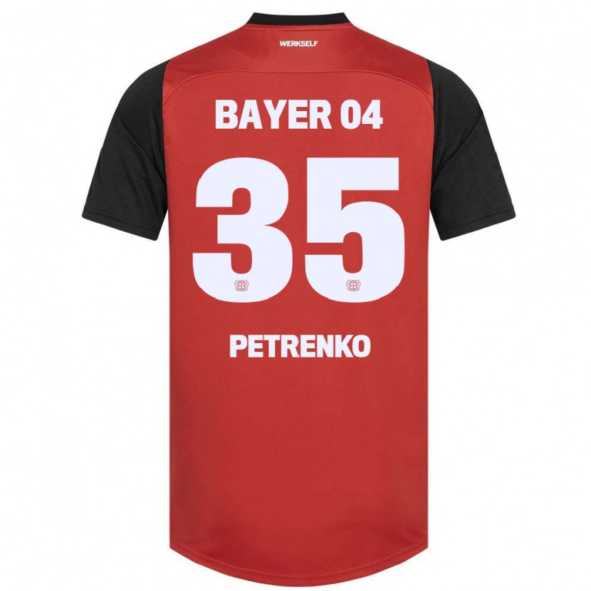 Danxen Mænd Oleksandr Petrenko #35 Rød Sort Hjemmebane Spillertrøjer 2024/25 Trøje T-Shirt