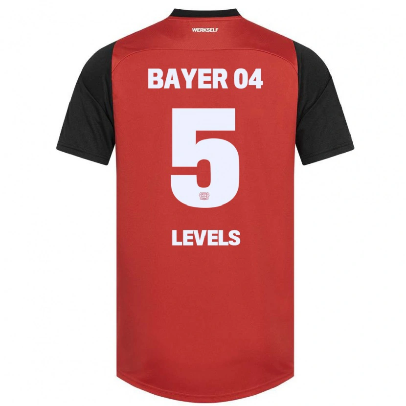 Danxen Mænd Janou Levels #5 Rød Sort Hjemmebane Spillertrøjer 2024/25 Trøje T-Shirt