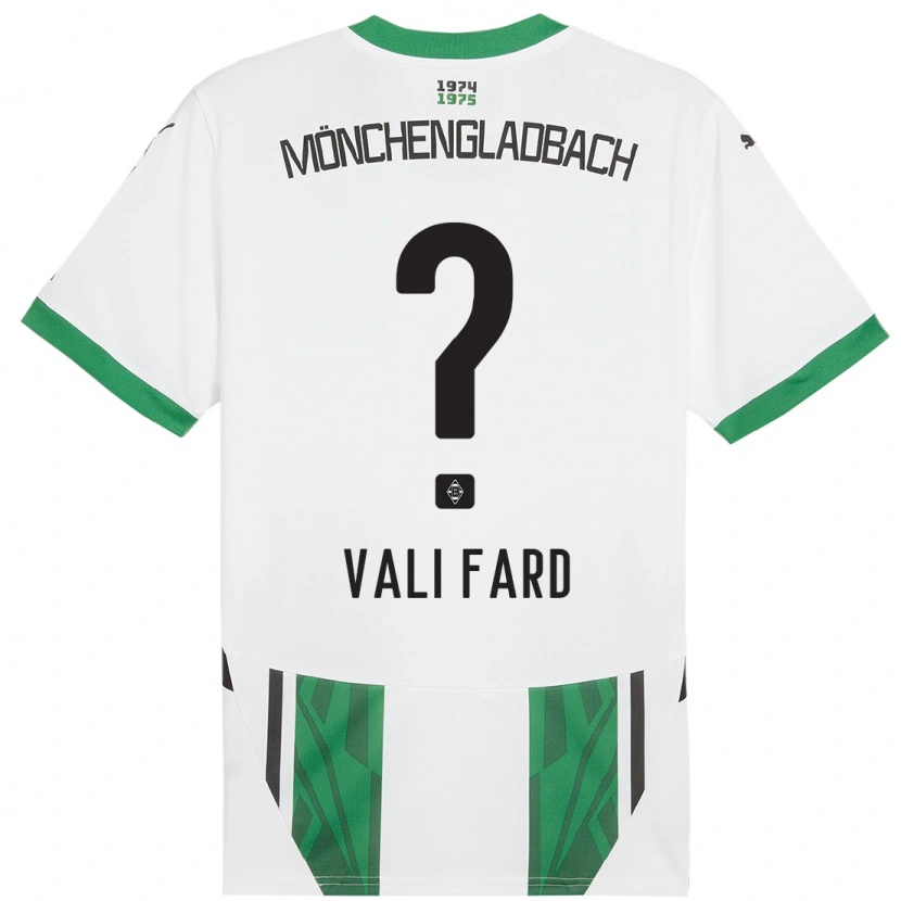 Danxen Mænd Elias Vali Fard #0 Hvid Grøn Hjemmebane Spillertrøjer 2024/25 Trøje T-Shirt