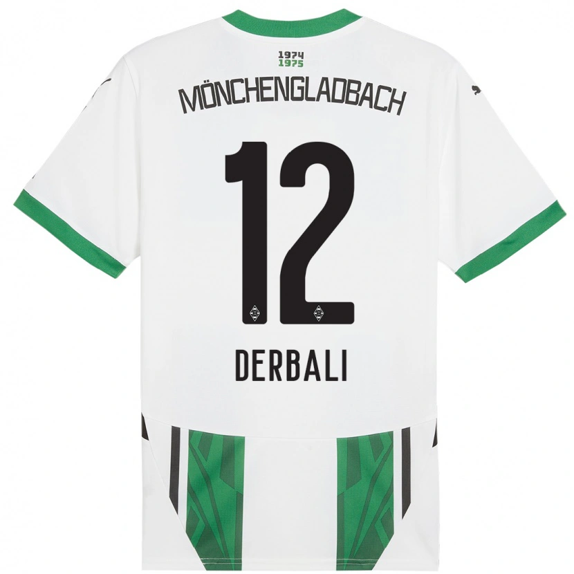 Danxen Mænd Louisa Derbali #12 Hvid Grøn Hjemmebane Spillertrøjer 2024/25 Trøje T-Shirt