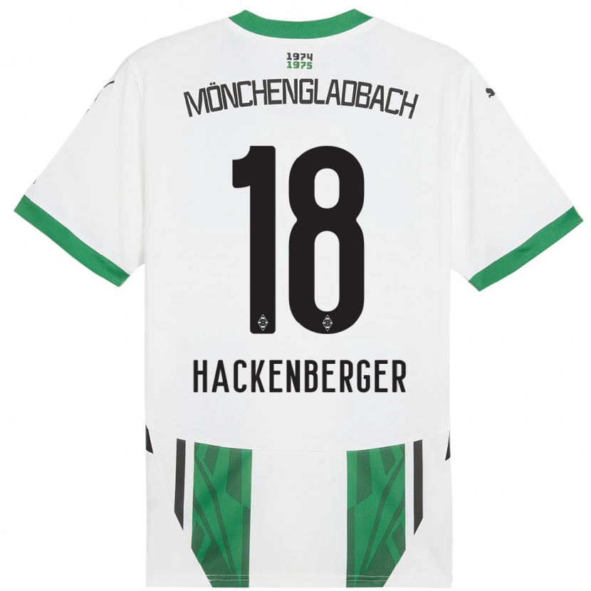 Danxen Mænd Jessica Hackenberger #18 Hvid Grøn Hjemmebane Spillertrøjer 2024/25 Trøje T-Shirt