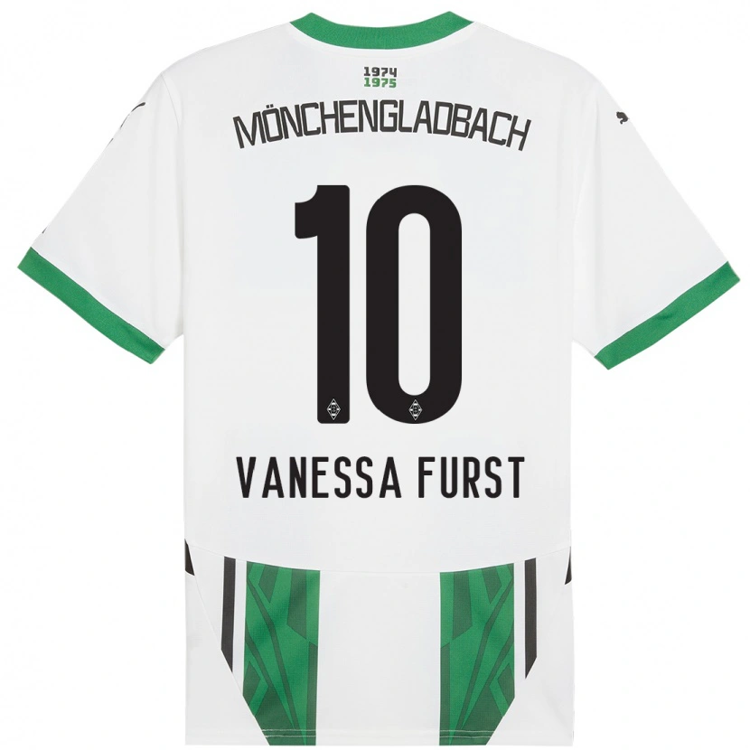 Danxen Mænd Vanessa Fürst #10 Hvid Grøn Hjemmebane Spillertrøjer 2024/25 Trøje T-Shirt