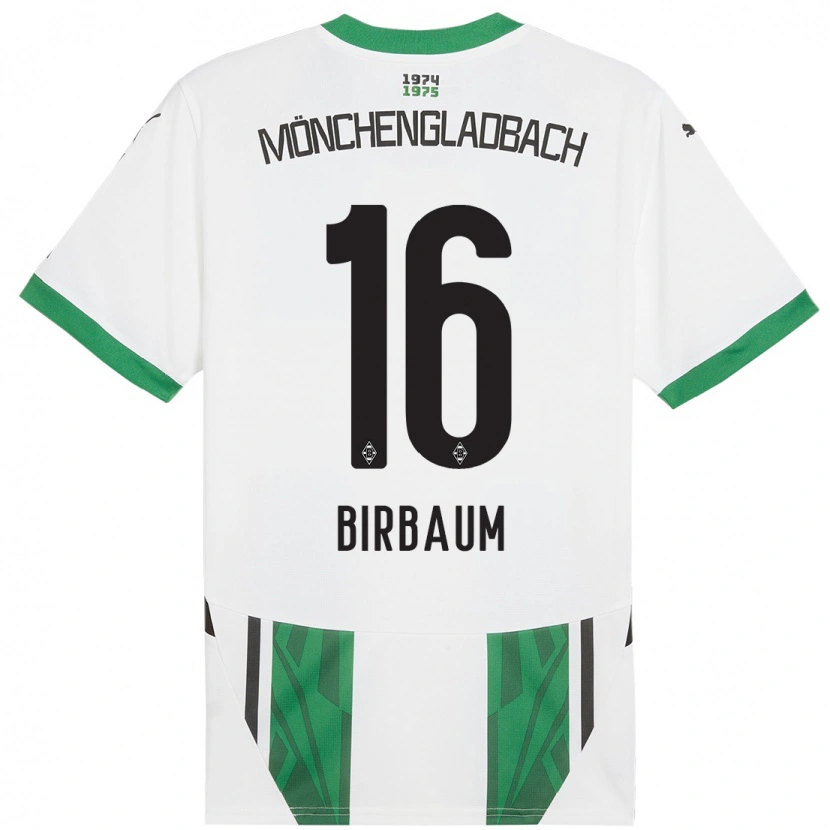 Danxen Mænd Anne Birbaum #16 Hvid Grøn Hjemmebane Spillertrøjer 2024/25 Trøje T-Shirt