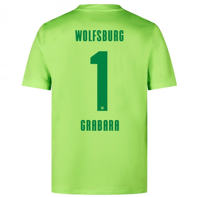 Danxen Mænd Kamil Grabara #1 Fluorescerende Grøn Hjemmebane Spillertrøjer 2024/25 Trøje T-Shirt