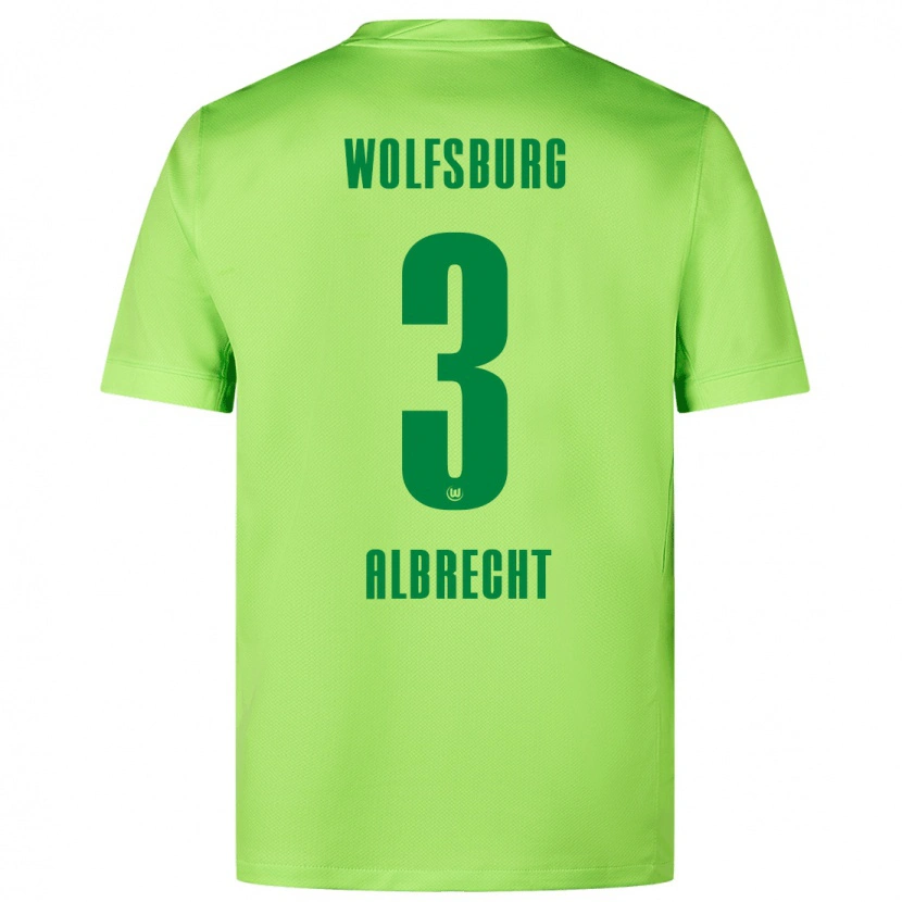 Danxen Mænd Ben Albrecht #3 Fluorescerende Grøn Hjemmebane Spillertrøjer 2024/25 Trøje T-Shirt