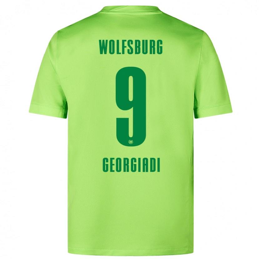 Danxen Mænd Alexander Georgiadi #9 Fluorescerende Grøn Hjemmebane Spillertrøjer 2024/25 Trøje T-Shirt