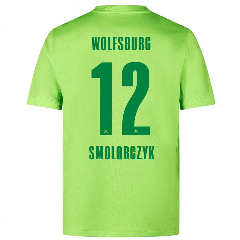 Danxen Mænd Nelly Smolarczyk #12 Fluorescerende Grøn Hjemmebane Spillertrøjer 2024/25 Trøje T-Shirt