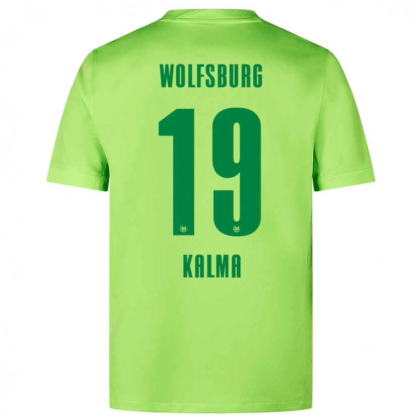 Danxen Mænd Fenna Kalma #19 Fluorescerende Grøn Hjemmebane Spillertrøjer 2024/25 Trøje T-Shirt