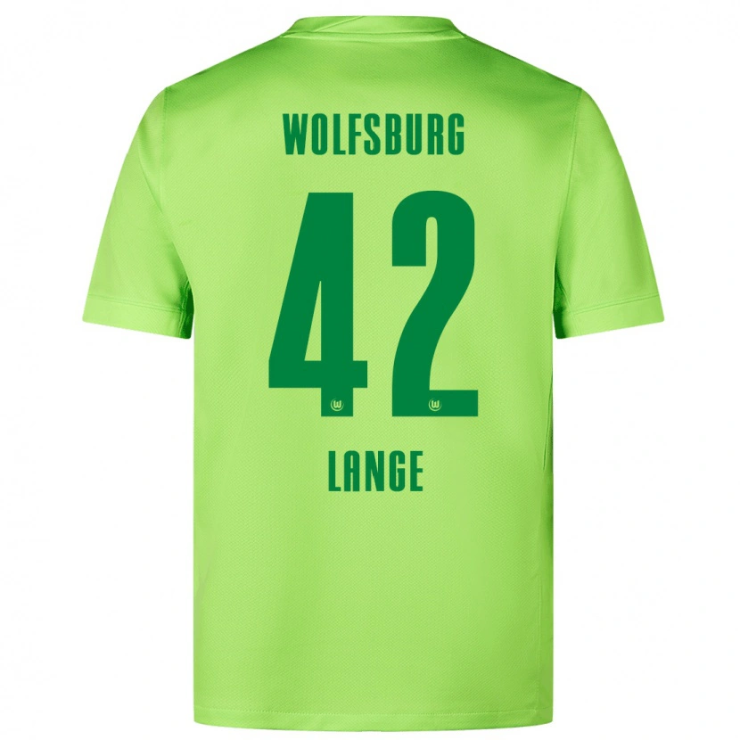 Danxen Mænd Felix Lange #42 Fluorescerende Grøn Hjemmebane Spillertrøjer 2024/25 Trøje T-Shirt