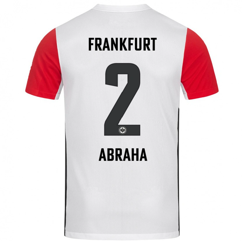 Danxen Mænd Natnael Abraha #2 Hvid Rød Hjemmebane Spillertrøjer 2024/25 Trøje T-Shirt