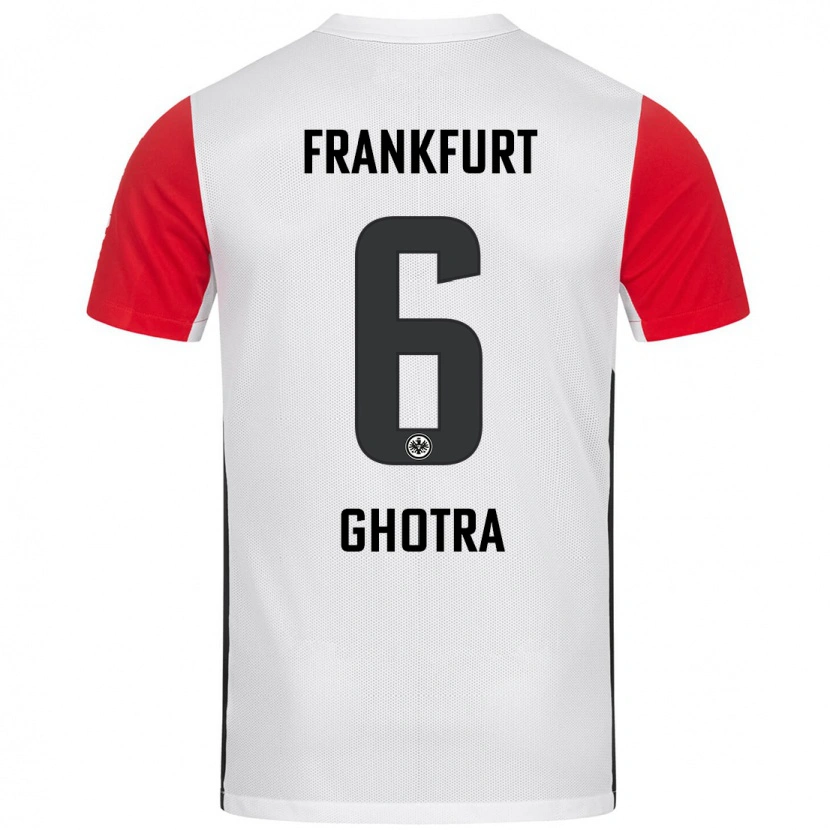 Danxen Mænd Harpreet Ghotra #6 Hvid Rød Hjemmebane Spillertrøjer 2024/25 Trøje T-Shirt