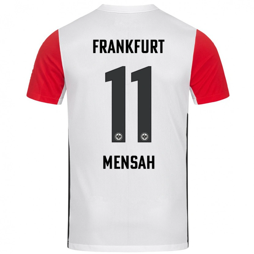 Danxen Mænd Keziah Oteng-Mensah #11 Hvid Rød Hjemmebane Spillertrøjer 2024/25 Trøje T-Shirt