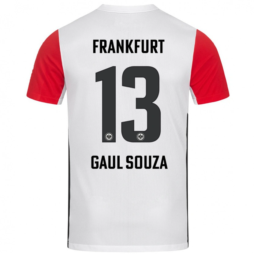 Danxen Mænd Alessandro Gaul Souza #13 Hvid Rød Hjemmebane Spillertrøjer 2024/25 Trøje T-Shirt